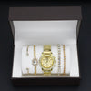 Fashion Women's Alloy Quartz Watch With Imitation Leather Strap And Stainless Steel Clasp