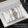Fashion Women's Alloy Quartz Watch With Imitation Leather Strap And Stainless Steel Clasp