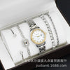 Fashion Women's Alloy Quartz Watch With Imitation Leather Strap And Stainless Steel Clasp