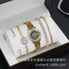 Fashion Women's Alloy Quartz Watch With Imitation Leather Strap And Stainless Steel Clasp