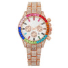 Fashion Women's Alloy Watch With Threeeye Design And Mineral Strengthened Glass Mirror