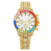 Fashion Women's Alloy Watch With Threeeye Design And Mineral Strengthened Glass Mirror