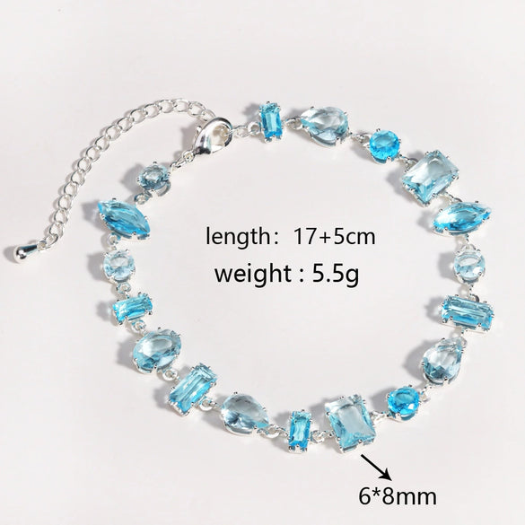 Fashion Women's Artificial Crystal Zircon Color Bracelet