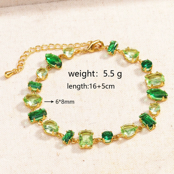 Fashion Women's Artificial Crystal Zircon Color Bracelet