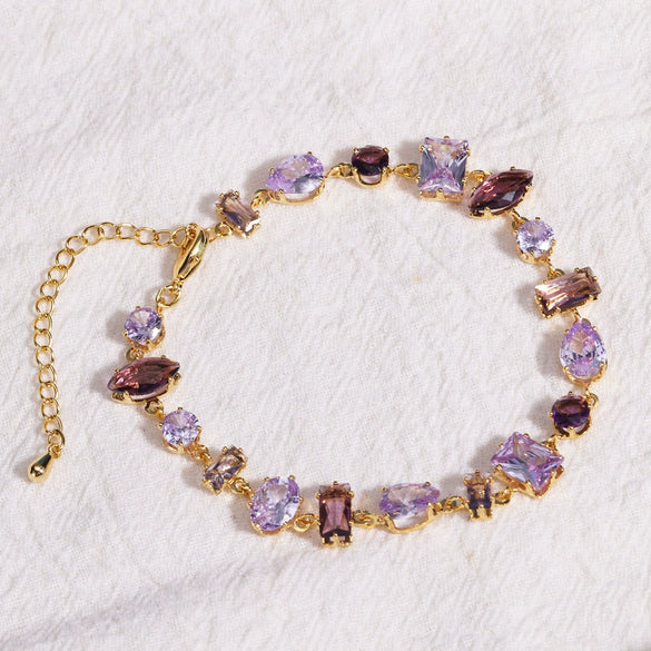 Fashion Women's Artificial Crystal Zircon Color Bracelet