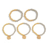 Fashion Women's Ccballoy Geometric And Bow Patterned Beaded Bracelet With Electroplating