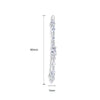 Fashion Women's Copper Hairpin With Square Zircon Inlay Geometric Word Clip Hair Accessory
