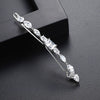 Fashion Women's Copper Hairpin With Square Zircon Inlay Geometric Word Clip Hair Accessory