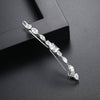 Fashion Women's Copper Hairpin With Square Zircon Inlay Geometric Word Clip Hair Accessory