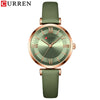 Fashion Women's Metal Alloy Plexiglass Mirror Round Dial Quartz Watch With Horseshoe Buckle