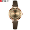 Fashion Women's Metal Alloy Plexiglass Mirror Round Dial Quartz Watch With Horseshoe Buckle