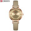 Fashion Women's Metal Alloy Plexiglass Mirror Round Dial Quartz Watch With Horseshoe Buckle