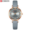 Fashion Women's Metal Alloy Plexiglass Mirror Round Dial Quartz Watch With Horseshoe Buckle