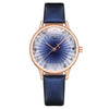 Fashion Women's Metal Case Imitation Leather Strap Quartz Watch With Diamond Shaped Design