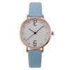 Fashion Women's Metal Case Quartz Watch With Imitation Leather Strap And Round Dial