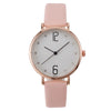 Fashion Women's Metal Case Quartz Watch With Imitation Leather Strap And Round Dial