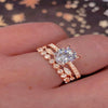 Fashion Women's Metal Engagement Ring With Geometric Design And Electroplating Microinlaid Zircon