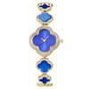 Fashion Women's Metal Petals Fourleaf Clover Flower Shape Quartz Watch Bracelet