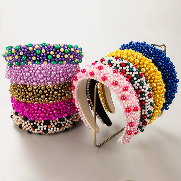 Fashion Women's Pearl Hair Hoop Handmade