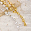 Fashion Women's Plastic Yshaped Water Drop Heart Tassel Necklace With Electroplating