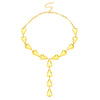 Fashion Women's Plastic Yshaped Water Drop Heart Tassel Necklace With Electroplating
