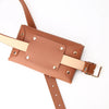Fashion Women’s Pu Leather Waist Belt Bag With Alloy Pin Buckle Mini Phone And Key Pouch