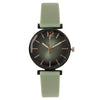 Fashion Women's Quartz Watch Alloy Case Imitation Leather Strap Stainless Steel Buckle Round Dial