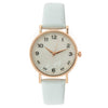 Fashion Women's Quartz Watch Alloy Case Imitation Leather Strap Stainless Steel Buckle Round Dial