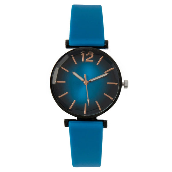 Fashion Women's Quartz Watch Alloy Case Imitation Leather Strap Stainless Steel Buckle Round Dial