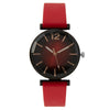 Fashion Women's Quartz Watch Alloy Case Imitation Leather Strap Stainless Steel Buckle Round Dial