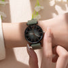 Fashion Women's Quartz Watch Alloy Case Imitation Leather Strap Stainless Steel Buckle Round Dial