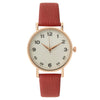 Fashion Women's Quartz Watch Alloy Case Imitation Leather Strap Stainless Steel Buckle Round Dial