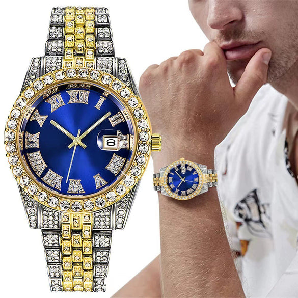 Fashion Women's Quartz Watch With Roman Scale Calendar Round Dial Alloy Case Steel Strip Strap Stainless Steel Buckle