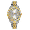 Fashion Women's Quartz Watch With Roman Scale Calendar Round Dial Alloy Case Steel Strip Strap Stainless Steel Buckle