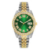 Fashion Women's Quartz Watch With Roman Scale Calendar Round Dial Alloy Case Steel Strip Strap Stainless Steel Buckle