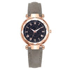Fashion Women's Quartz Watch With Starry Sky Roman Pattern Leather Strap Alloy Case