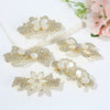 Fashion Women's Rhinestone Hairpin With Butterfly And Small Flower Design And Baking Paint Process