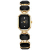 Fashion Women's Small Sugar Watch Bracelet With Large Gem Zinc Alloy Case Imitation Leather Strap Stainless Steel Buckle Round Dial Mineral Reinforced Glass Mirror Onion Crown