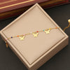 Fashion Women's Stainless Steel Butterfly Heart Insects Star Electroplated Bracelet