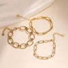Fashion Women's Stainless Steel Geometric Bracelet With Microsetting