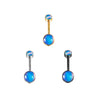Fashion Women's Stainless Steel Geometric Doubleheaded Flash Navel Ring Dripping Oil Navel Piercing Jewelry