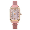 Fashion Women's Watch Alloy Case And Strap Square Dial Suction Iron Buckle