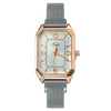 Fashion Women's Watch Alloy Case And Strap Square Dial Suction Iron Buckle