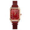 Fashion Women's Watch Alloy Case And Strap Square Dial Suction Iron Buckle