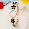 Fashion Women's Watch Bracelet With Small Flower Rhinestone Scale Zinc Alloy Case Titanium Alloy Strap