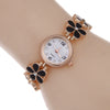 Fashion Women's Watch Bracelet With Small Flower Rhinestone Scale Zinc Alloy Case Titanium Alloy Strap