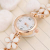 Fashion Women's Watch Bracelet With Small Flower Rhinestone Scale Zinc Alloy Case Titanium Alloy Strap