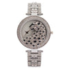 Fashion Women's Watch Set With Diamonds And Rhinestones Metal Round Leopard Style
