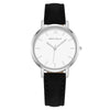 Fashion Women's Watch With Roman Pattern Leather Strap Metal Case And Round Dial
