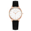 Fashion Women's Watch With Roman Pattern Leather Strap Metal Case And Round Dial